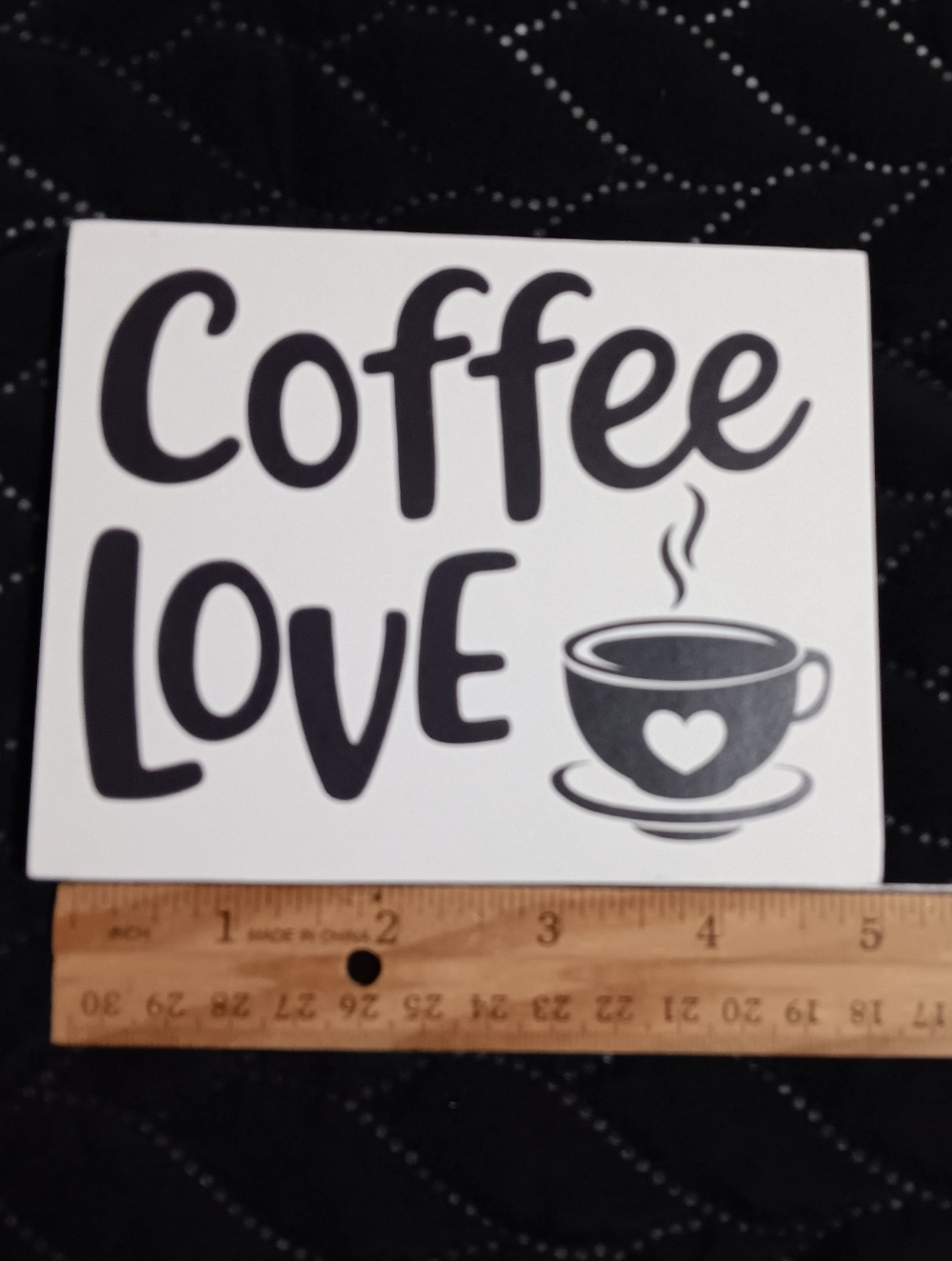 Wood Coffee Love Sign - Black & White Wall Décor - Picture 2 of 3